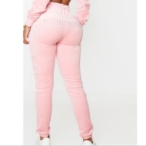 Prettylittlething shape velour jogger